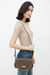 Louis Vuitton Brown Damier Ebene Favourite MM Shoulder Bag