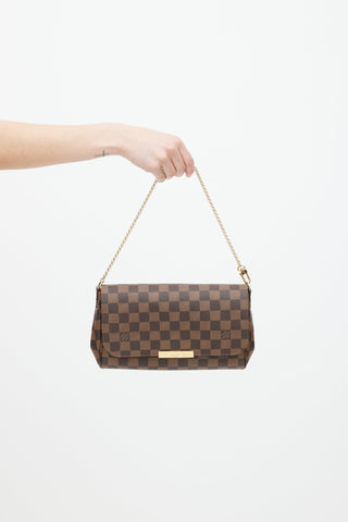 Louis Vuitton Brown Damier Ebene Favourite MM Shoulder Bag
