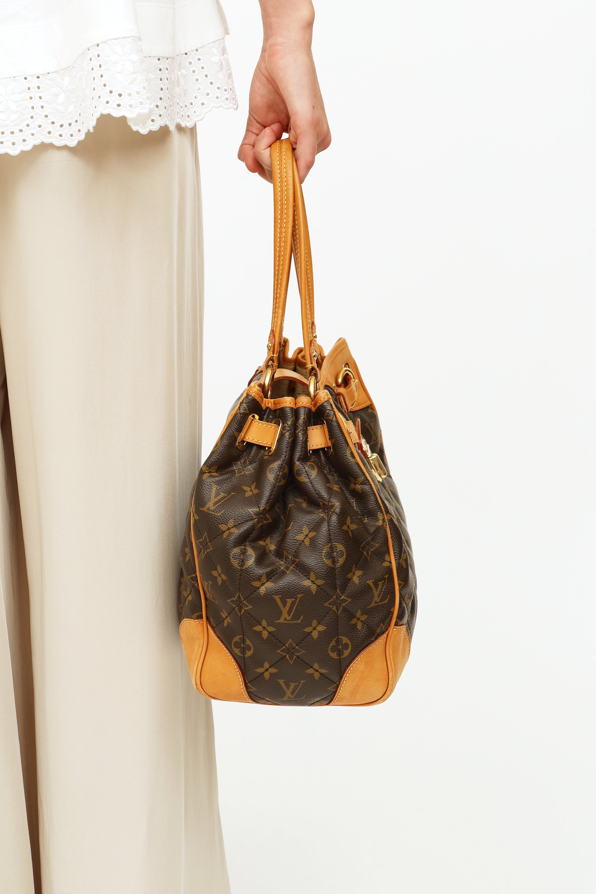 Louis Vuitton Brown/Beige Monogram Quilted Coated Canvas & Leather Etoile Shopper Bag
