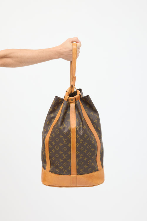 Louis Vuitton Vintage Brown Monogram Randonnee Shoulder Bag