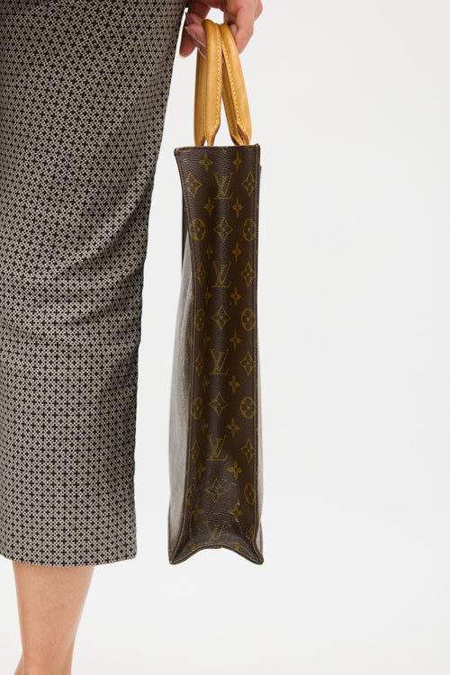 Louis Vuitton Brown Monogram Sac Plat GM Tote  Bag