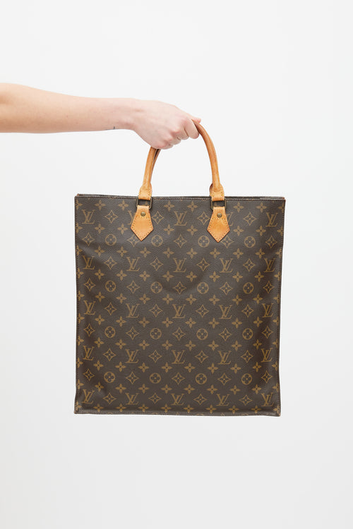 Louis Vuitton Brown Monogram Canvas Sac Plat GM Tote Bag