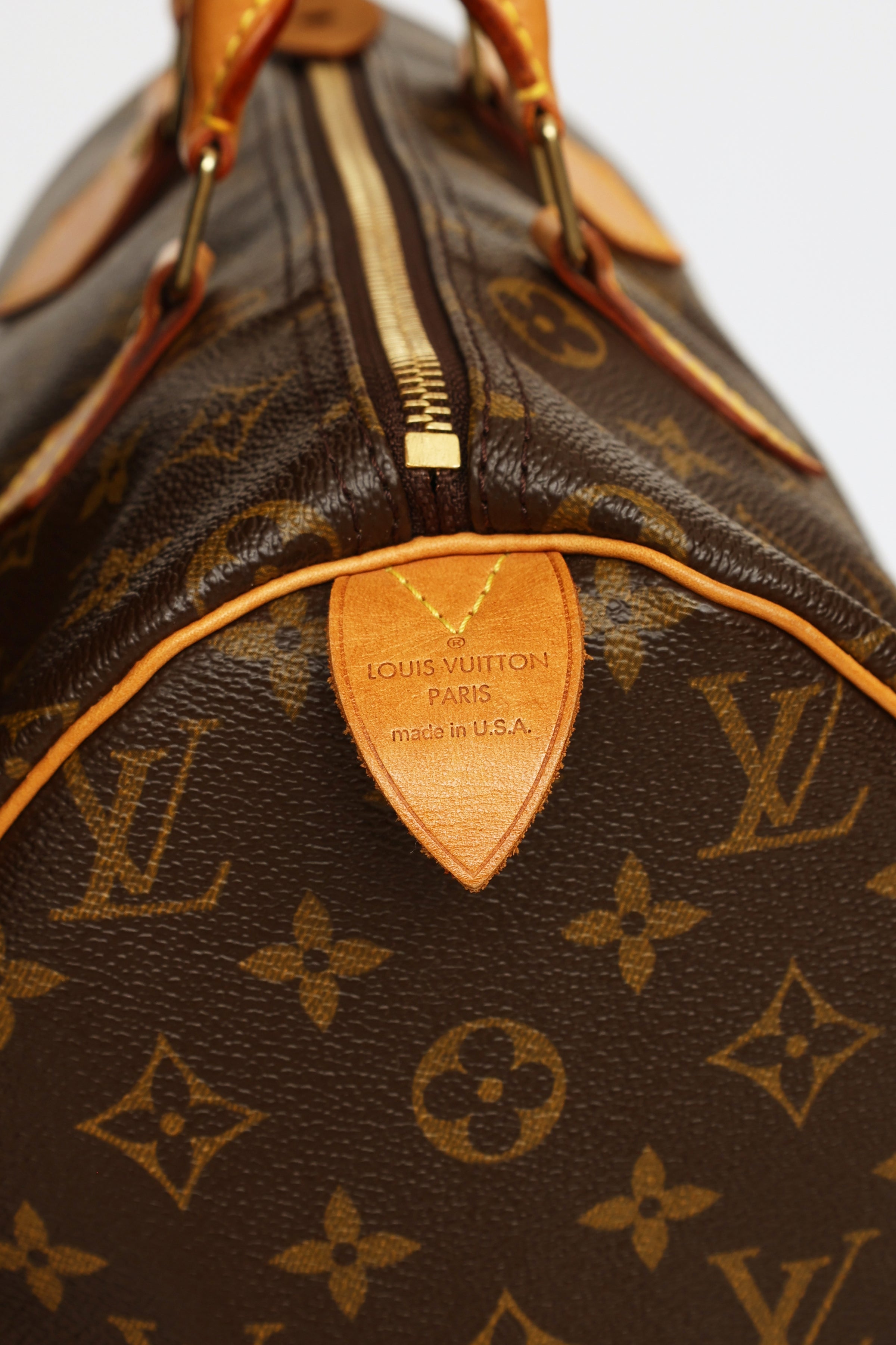 Speedy cloth bowling bag Louis Vuitton Brown in Cloth - 32634647