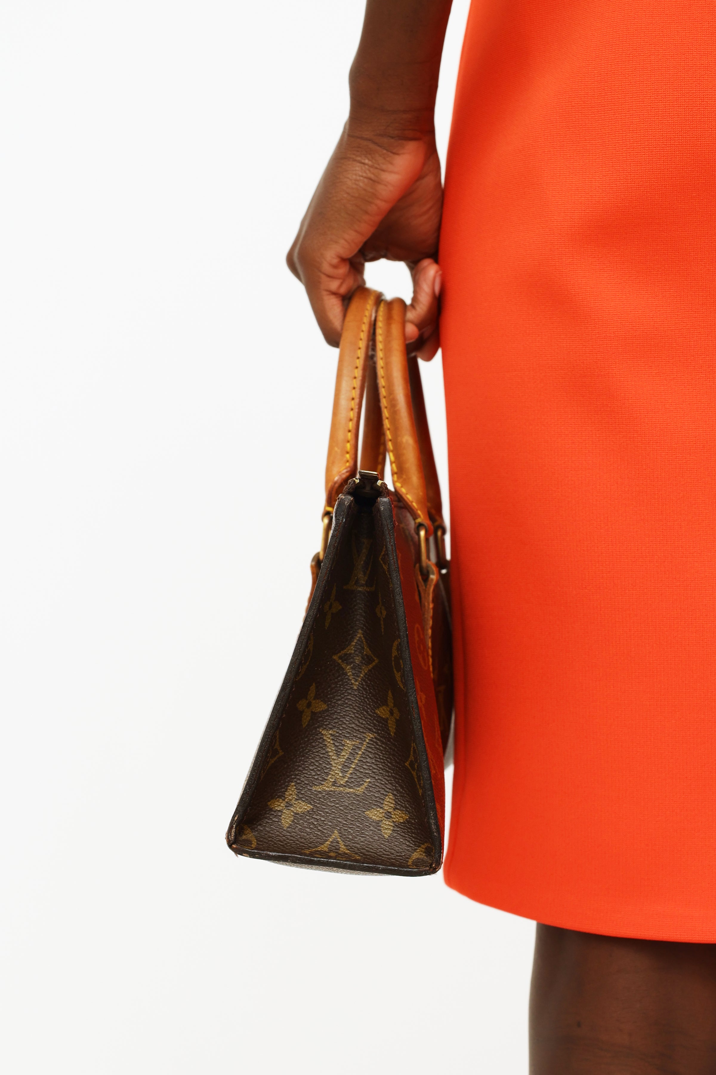 Triangle cloth crossbody bag Louis Vuitton Brown in Cloth - 23905449