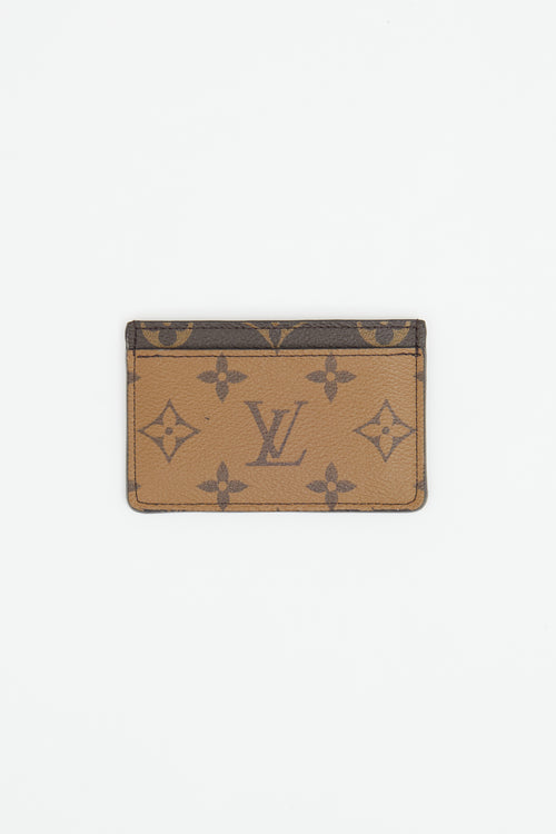 Louis Vuitton Brown Reverse Monogram Card Holder