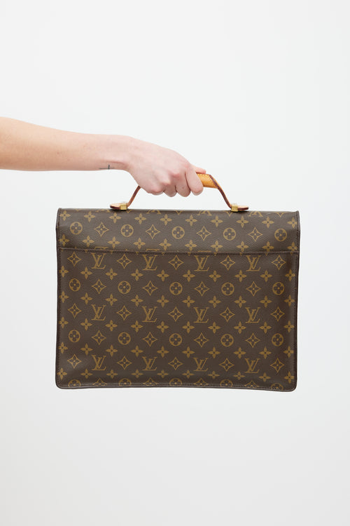 Louis Vuitton 1980s Brown Serviette Conseiller Monogram Briefcase