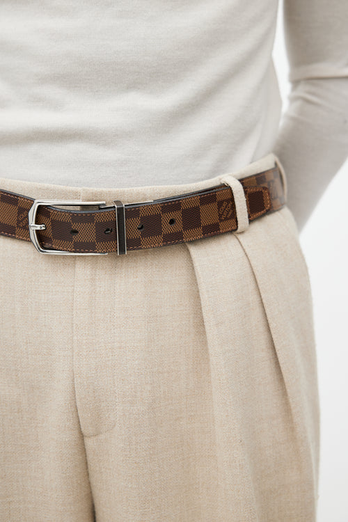 Louis Vuitton Brown & Damier Ebene Belt