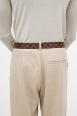Louis Vuitton Brown & Damier Ebene Belt