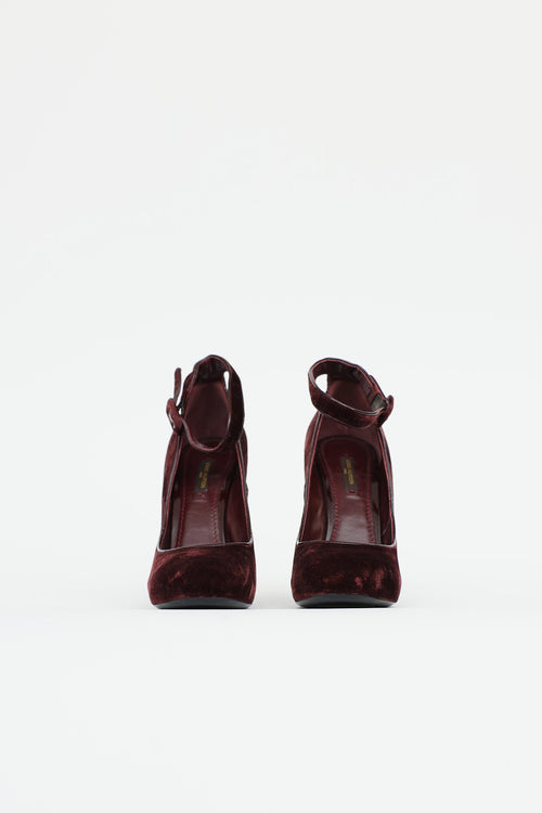 Louis Vuitton2013 Velvet Wedge