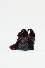 Louis Vuitton2014 Velvet Wedge