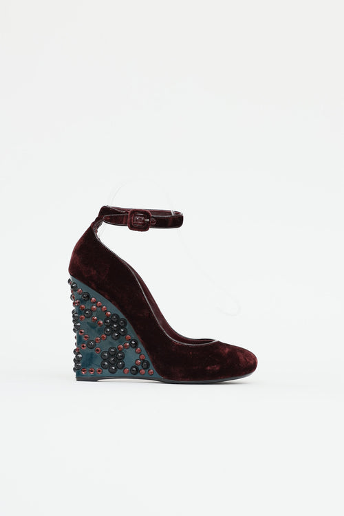 Louis Vuitton2011 Velvet Wedge