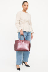 Louis Vuitton Amarante Vernis Wilshire Tote Bag