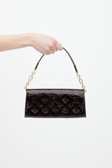Louis Vuitton Burgundy Vernis Sunset Boulevard Clutch Bag