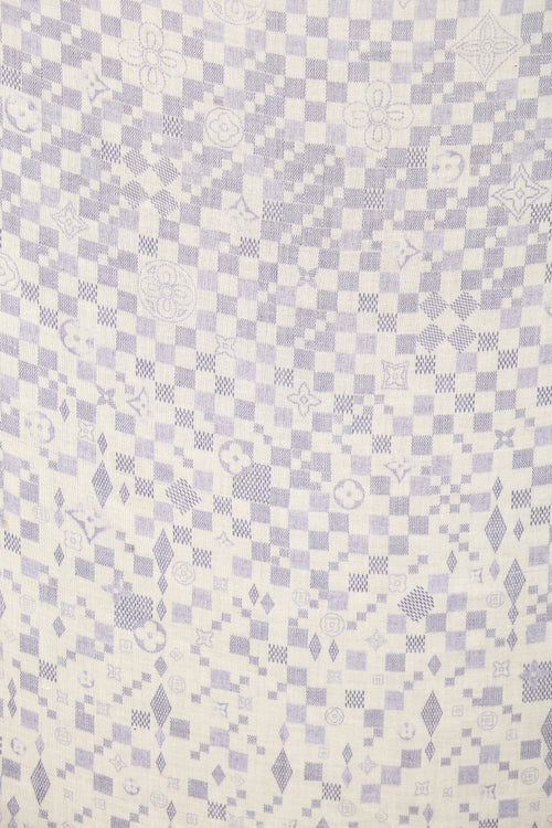 Louis Vuitton Cashmere Damier Azur Scarf