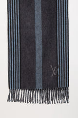 Louis Vuitton Cashmere Striped Monogram Scarf