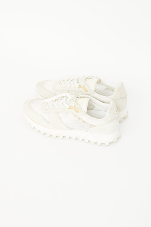 Louis Vuitton Cream & White Mesh Sneaker