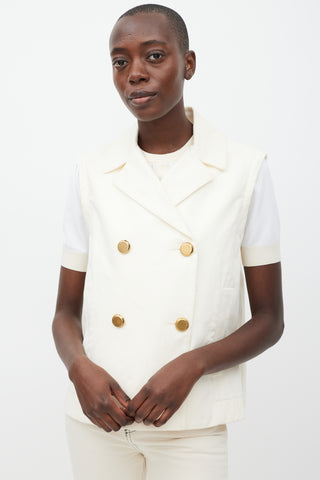 Louis Vuitton Cream Cotton Modular Jacket