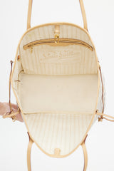 Louis Vuitton Cream Damier Azur Neverfull MM Tote
