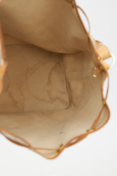 Louis Vuitton Cream Damier Azur Noé Bucket Shoulder Bag