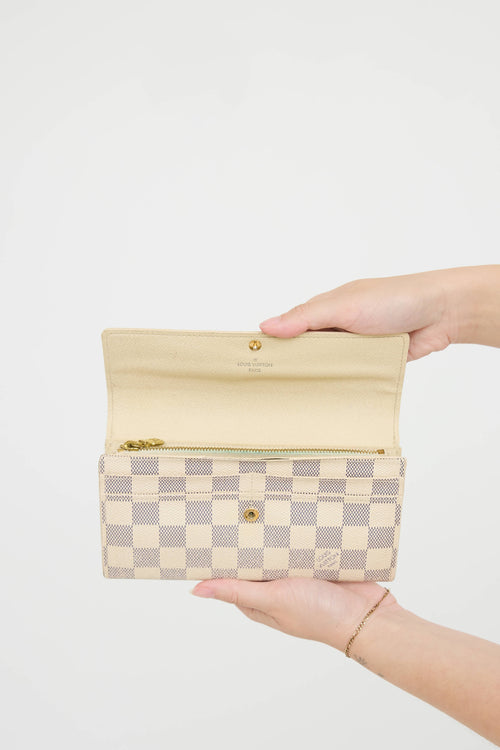 Louis Vuitton 2013 Damier Azur Sarah Wallet