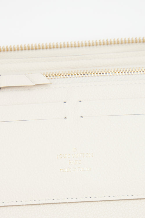Louis Vuitton Ivory Empreinte Zipper Wallet