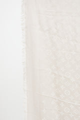 Louis Vuitton Grey Monogram Shawl Scarf
