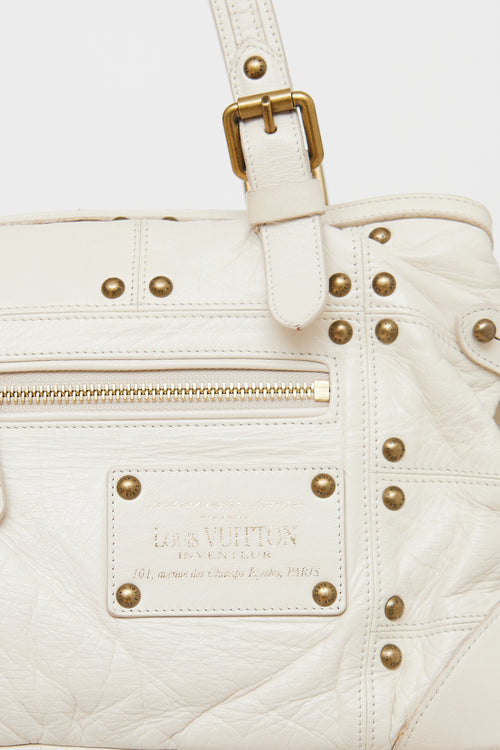 Louis Vuitton 2007 Ecru Riveting Shoulder Bag