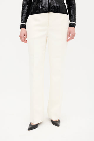 Louis Vuitton Cream Straight Leg Trouser