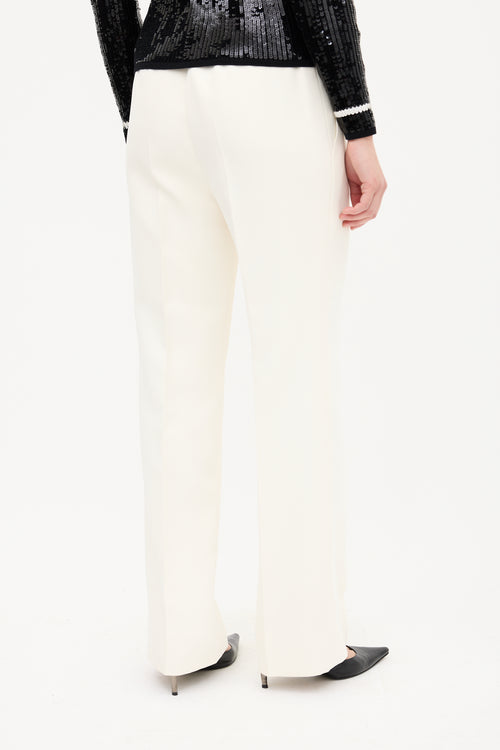 Louis Vuitton Cream Straight Leg Trouser