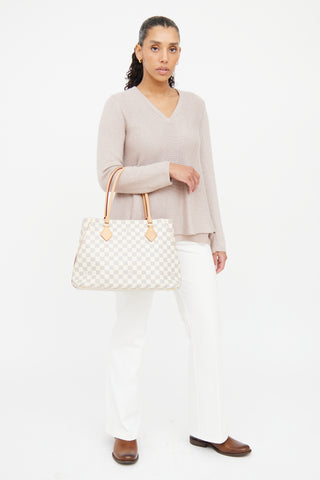 Louis Vuitton Cream & Navy Damier Azur Calvi Tote Bag