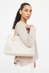 Louis Vuitton Cream & Navy Damier Azur Calvi Tote Bag