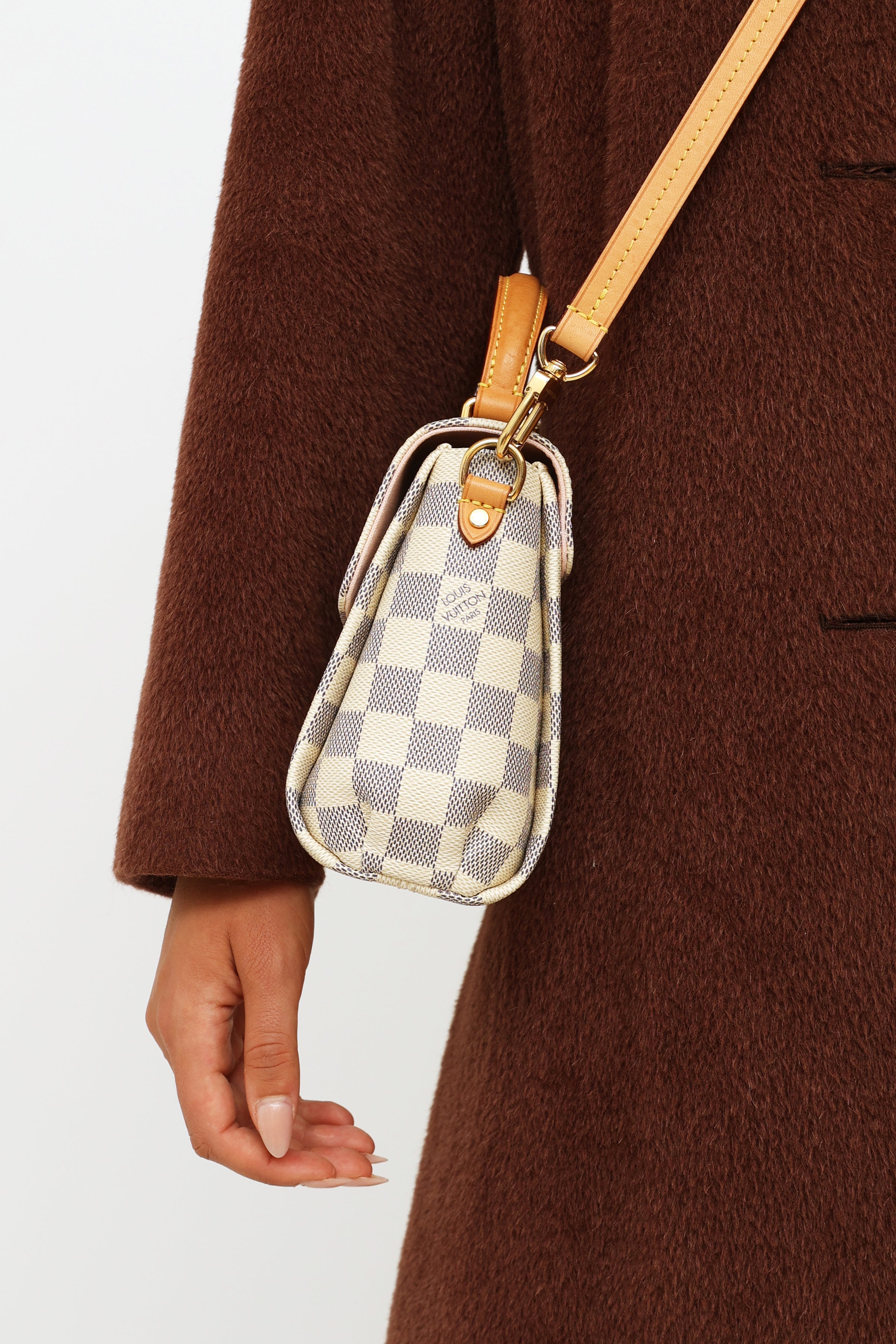 Louis Vuitton - Authenticated Croisette Handbag - Cloth Brown for Women, Very Good Condition