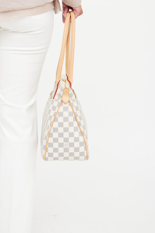 Louis Vuitton Cream & Navy PM Damier Azur Figheri Shoulder Bag