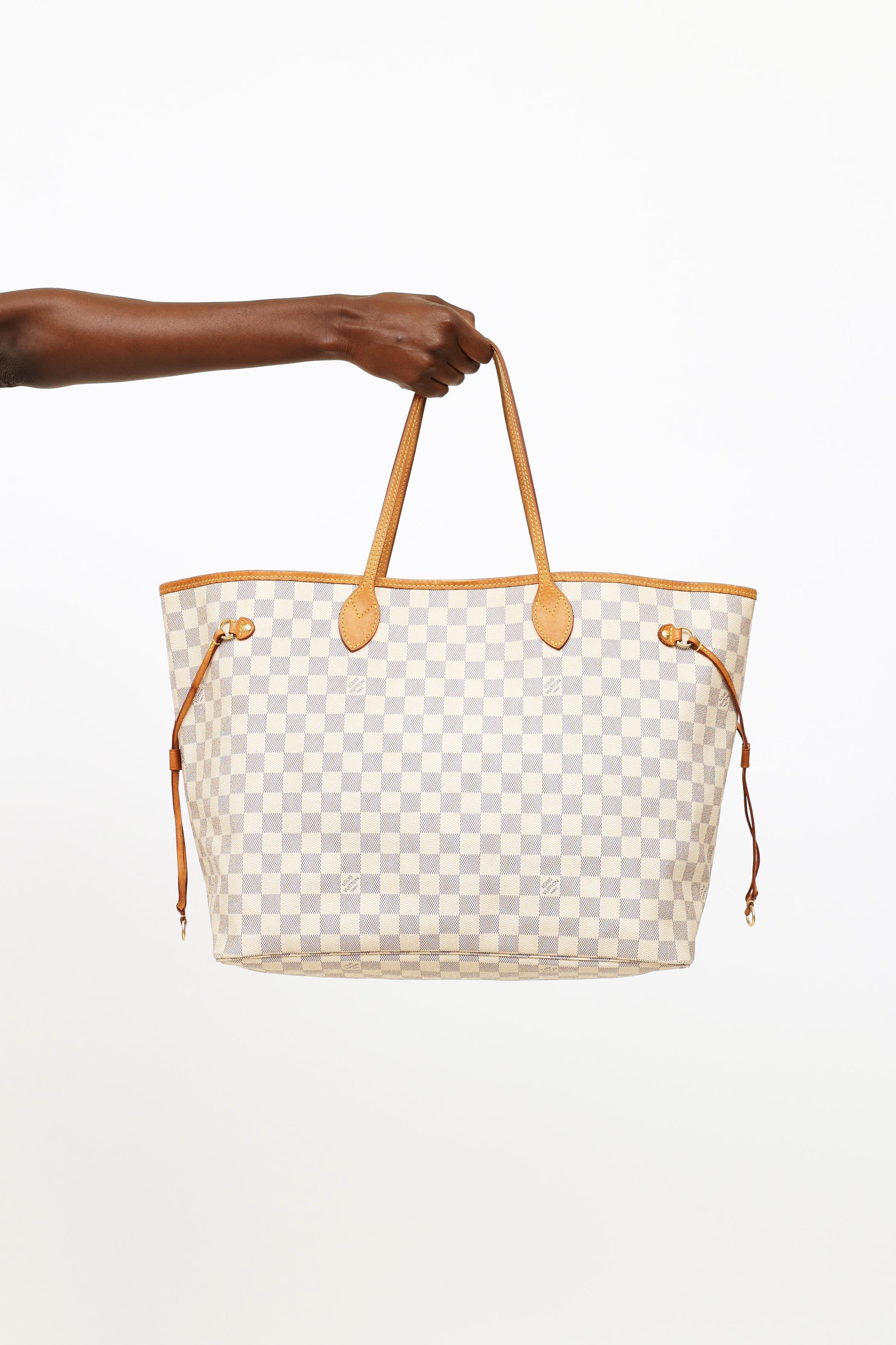 Louis Vuitton Neverfull Tote MM Cream Canvas for sale online