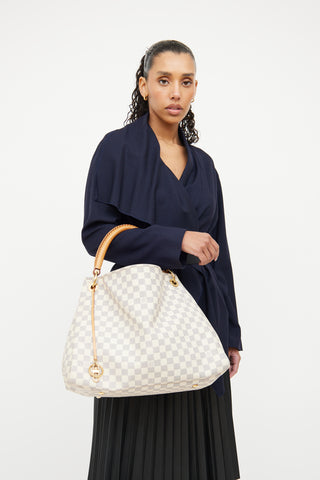 Louis Vuitton Cream MM Damier Azur Artsy Bag