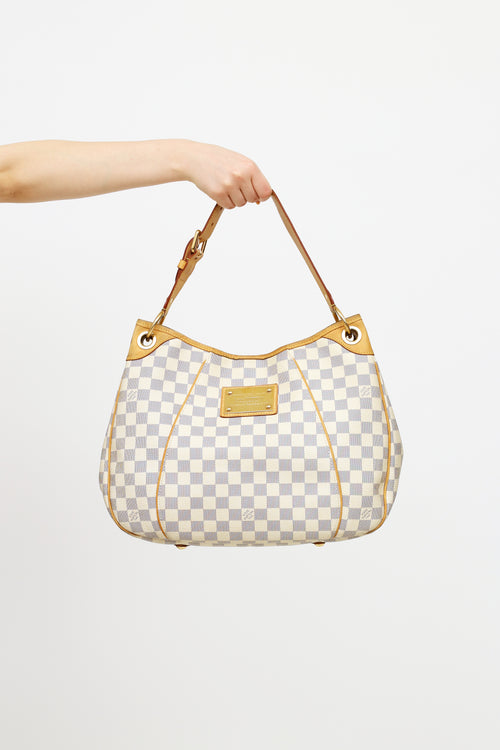 Louis Vuitton White Damier Azur Galliera Bag