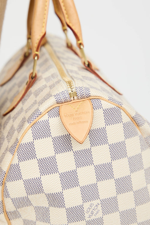 Louis Vuitton 2024 Damier Azur Speedy 30 Bag