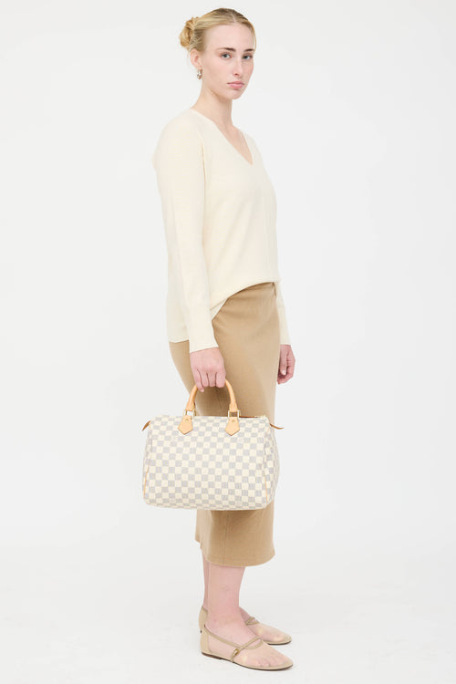 Louis Vuitton 2025 Damier Azur Speedy 30 Bag