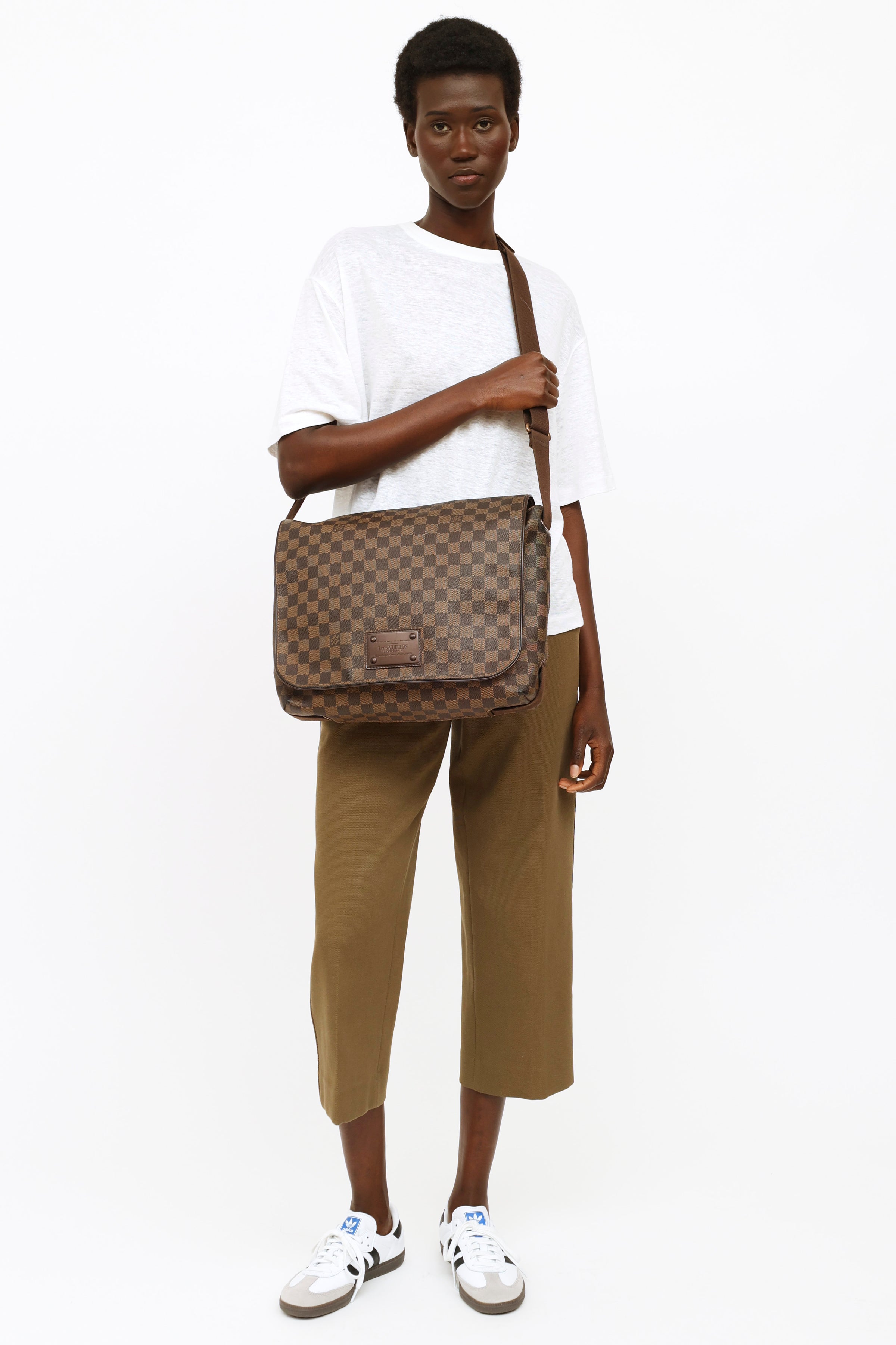 Louis Vuitton Damier Ebene Canvas Brooklyn GM Messenger Bag Louis