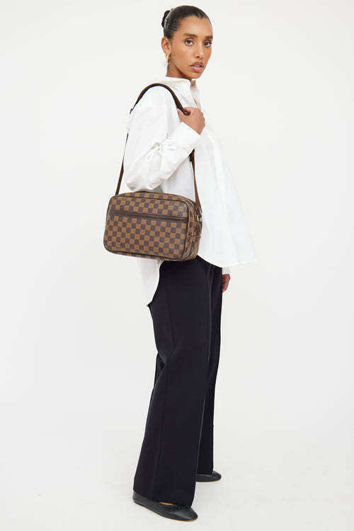 Louis Vuitton Brown Reporter PM Crossbody Bag