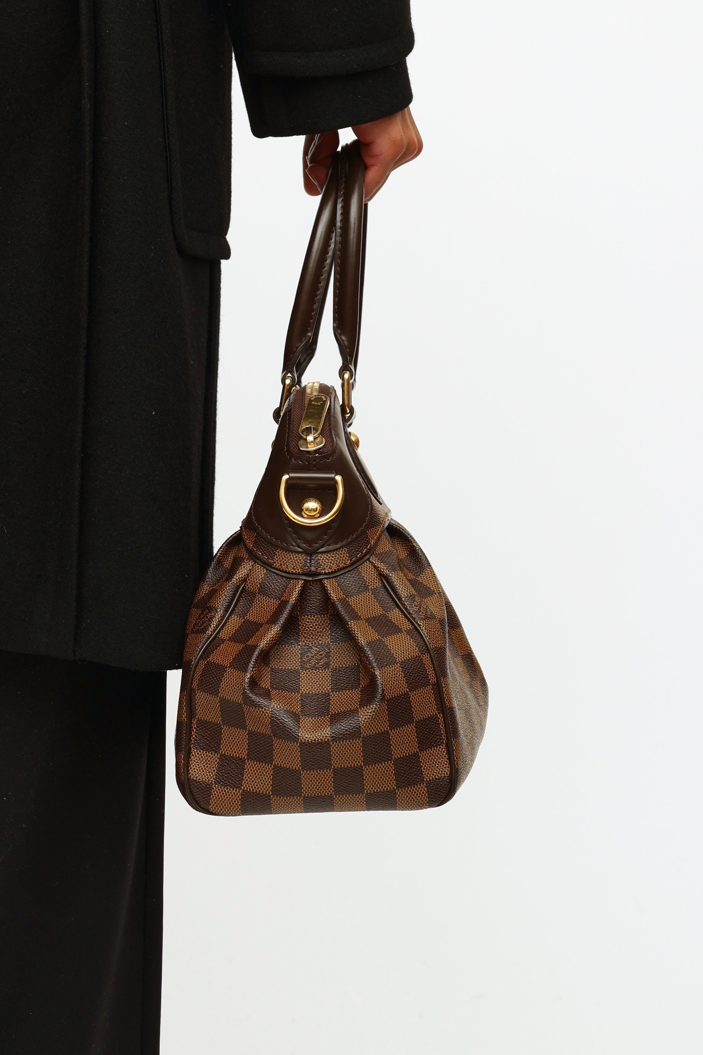 Louis Vuitton Damier Ebene Canvas and Leather Trevi PM Bag Louis Vuitton