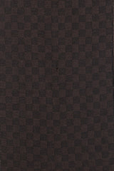 Louis Vuitton Dark Brown Wool Damier Logo Scarf