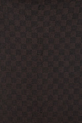 Louis Vuitton Dark Brown Wool Damier Logo Scarf