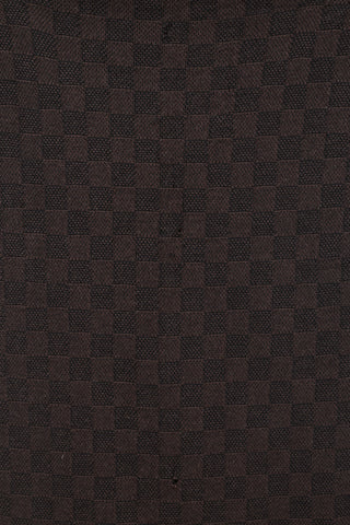 Louis Vuitton Dark Brown Wool Damier Logo Scarf