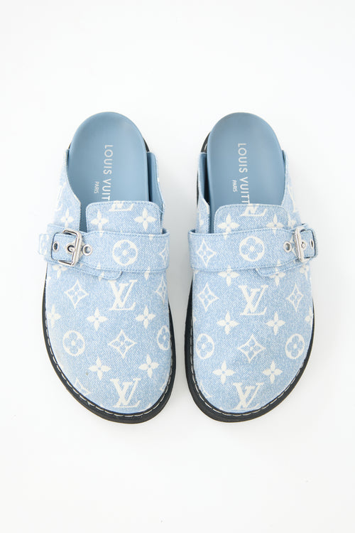 Louis Vuitton Denim Monogram Cosy Comfort Clog