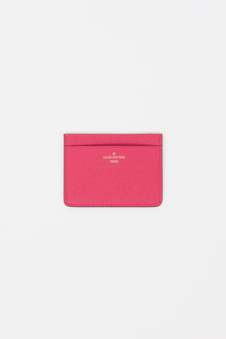 Louis Vuitton Fuchsia Grained Leather Cardholder