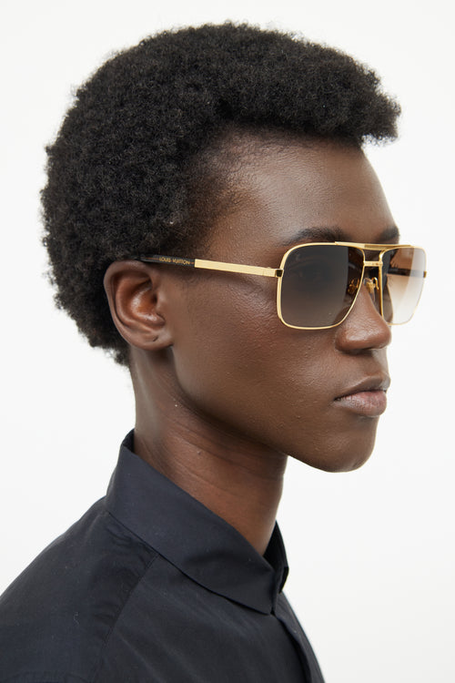 Louis Vuitton Gold Attitude Sunglasses