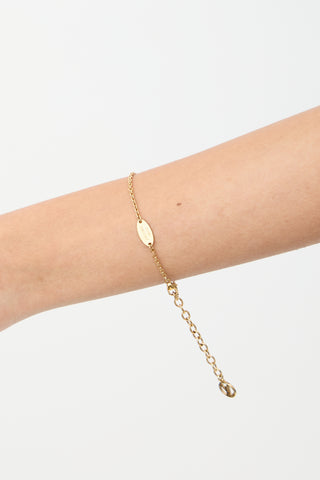 Louis Vuitton Gold Essential V Pendant Bracelet