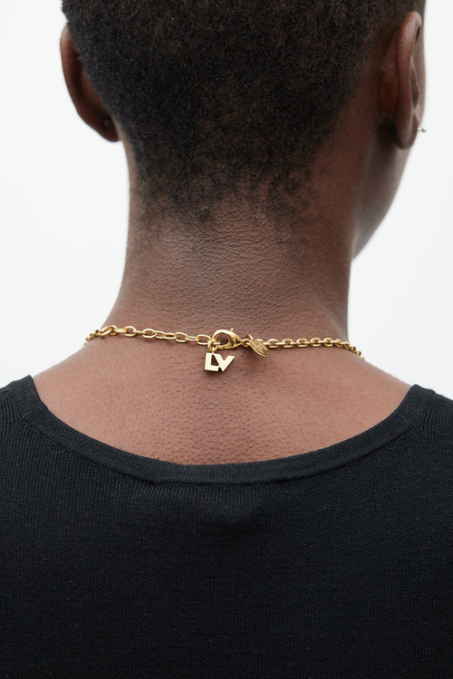 Louis Vuitton Gold & Multicolour Love Letter Jewel Necklace