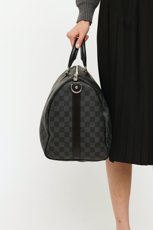 Louis Vuitton 2017 Damier Graphite Keepall Bandouliere 45 Bag